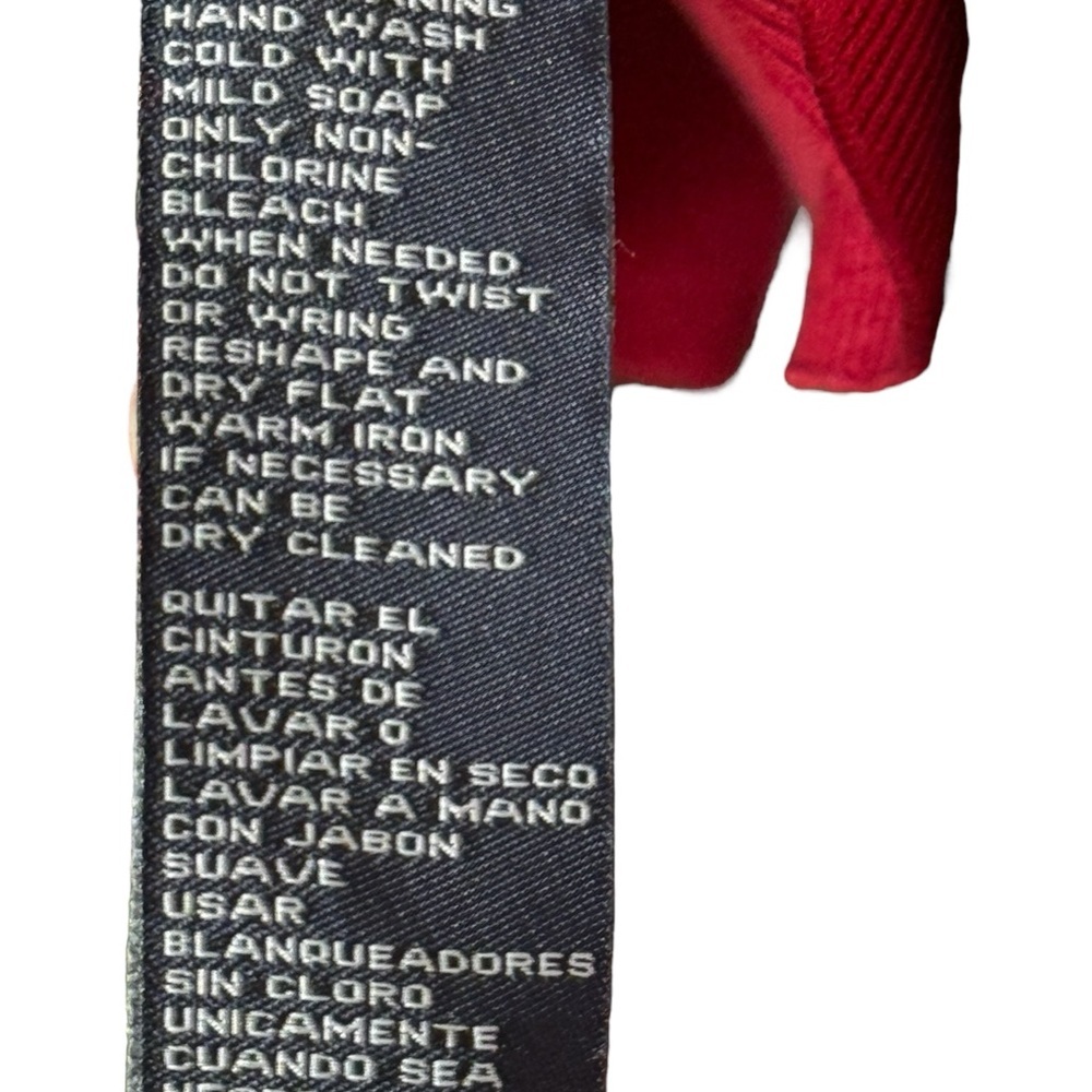 Anne Klein Red Silk Blend Button Front Cardigan Sweater Size PL - Picture 8 of 8
